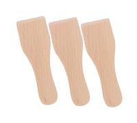 Yardwe 3 pièces Lot de Spatules Bois pour Cuisson Grattoirs Pâtisserie Multi-usages Lisses Raclette Pratique pour Pizza Beurre et Gâteau Ustensiles de Cuisine Résistants et Légers