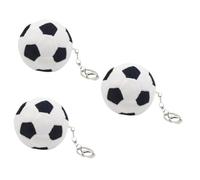 Yardwe 3 pièces Porte Clés Peluche Ballon de Football Décoratif pour Clés et Sacs Accessoire Foot Garçon Sportif Fête Fans de Ballon Foot Euro