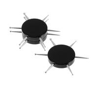 Yardwe 3 Pièces Stylo à Points pour Ongles Noir Structure Rotative et Guide Métallique Raffiné, Design Floral Minimaliste en Acrylique et Acier Inoxydable pour Salon et Événements Sociaux