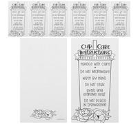 Yardwe 30 Pièces Cartes Instructions de Soins pour Gobelets Verre Cartes Entretien Papier pour Petites Entreprises Inserts Pratiques pour Nettoyage et Emballage