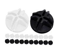 Yardwe 30 Pièces Connecteurs de Cage Plastique pour Bricolage Accessoires de Rangement DIY pour Cages à Animaux et Étagères Noir et Blanc de Chaque