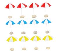 Yardwe 36 pièces Miniature Beach Umbrella Set for Doll House Decoration Mini Resin Sun Umbrellas in Micro Landscape Accessories for Pool and Beach Scene