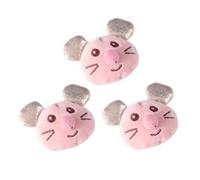 Yardwe 3pcs Poupée en Peluche pour Animaux De Compagnie Agité Distributeur De Friandises pour Chat Lapin pour Chat Souris Mignon Farci Rat Jouets Rose Peluche Courte