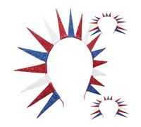 Yardwe 3pièces Bandeaux Cosplay Patriotiques Pour Jour Indépendance Décorations De Fête -tête Américain Avec Statue Accessoires De Cheveux Pour Femme Pour Juillet Et Memorial Day