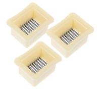 Yardwe 3pièces Coupe-légumes Multifonction Inox avec Lames Robustes pour Trancher et Râper Haricots Verts Fruits et Légumes Outil de Cuisine Pratique et Sécurisé avec Protection Mains