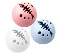 Yardwe 3pièces Jouets pour Balles De Catnip Lumineuses avec Motif De Poisson Creux Jouets Éducatifs pour Kittens Et Intérieur