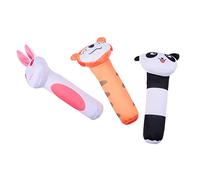 Yardwe 3pièces Lot de Jouets Hochet Garçon Fille Peluche Hochets Interactifs Animaux pour Tout-petits Jouets à Clochettes Style Aléatoire