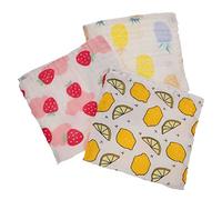 Yardwe 3pièces Lot de Serviettes Coton pour Garçon Fille Bavoir pour Visage Bouche
