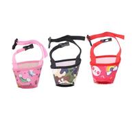 Yardwe 3pièces Muselière Réutilisable pour Chien Lot de Muselières Ajustables Matériau Respirant Accessoire Pratique pour Prévenir Les Aboiements Morsures Style Aléatoire
