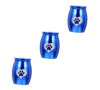 Yardwe 3pièces Urne Acier Inoxydable pour Animaux De Compagnie Urne Souvenir Élégante avec De Patte Pot Cinéraire Mémorable pour Chiens Et Chats Décoration Funéraire Et Résistante