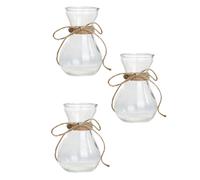 Yardwe 3pièces Vase Verre Décoratif pour Bureau Composition De Fleurs Plantes Hydroponiques Support De Fleurs Bouteille De Rangement
