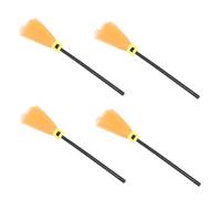 Yardwe 4 pièces Balai Sorcière Halloween Garçon Fille Orange Décoration Balais Sorcière pour Fête Mascarade et Ambiance Halloween Festive