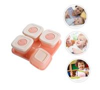 Yardwe 4 Pièces Boîte Doseuse Lait Poudre Distributeur Empilable pour Alimentation Facile à Nettoyer et Portable