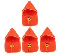 Yardwe 4 Pièces Chapeau d'halloween Chapeau De Fête Mignon Couvre-Chef D'écureuil Accessoires De Tête Costume De Lapin Chiot Vêtements De Lapin Accessoires Lapin Chapeau De Hamster Coton