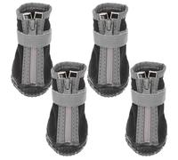 Yardwe 4 Pièces Chaussures pour Animaux De Compagnie Protecteur Toison Animal De Compagnie Chiens Seul Voiture Lanceur De Chien Chiot Bottes De Pluie pour Chien en Tissu Black