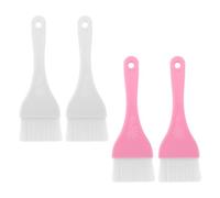 Yardwe 4 Pièces Ensemble de Pinceaux de Maquillage Doux pour Masque Facial, Plastique et Nylon, Grosse Couverture, pour Application de Soin et Voyage