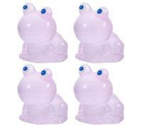 Yardwe 4 Pièces Grenouille Miniature en Résine Phosphorescente | Décor Miniature Réaliste et Mignon, pour Petites Plantes, Micro Paysages, Tables de Nuit