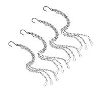 Yardwe 4 pièces Lot de Chaînes Métalliques Robustes pour Suspension de Pots de Fleurs Extérieurs Jardinières Suspendues Paniers à Plantes avec Crochets Réglables et Résistantes pour