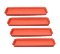 Yardwe 4 Pièces Lot de Plateaux Rectangulaires Plastique pour Plantes Coupelle Étanche Anti-Fuite pour Pots Intérieur Récupérateur Eau Pratique pour Balcon et Jardin Dimensions