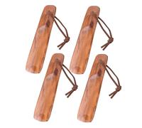 Yardwe 4 pièces Pied à chaussure en bois naturel avec corde ergonomique et portable aide chaussage confortable pour femmes hommes et garçon fille lot pratique 4pcs