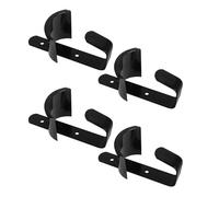 Yardwe 4 Pièces Support Mural pour Bridon de Cheval en Fer Noir avec Crochets Multiples et Équerre Robuste pour Rangement D'accessoires D'équitation en Écurie