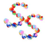 Yardwe 40 Pièces Balle pour Chat Interactive en Peluche Arc-en-Ciel | Léger, Réutilisable et Facile à Transporter, Stimule la Curiosité, pour Jouer Votre Chat