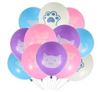Yardwe 40 Pièces Ballons Décoratifs Multi Fonctionnels Chats pour Accessoires de Fête Colorés et Joyeux
