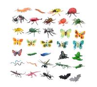 Yardwe 43 Pièces Insectes pour Garçon Fille Modèles Éducatifs Colorés pour Activités Thématiques et Exploration Plein Air