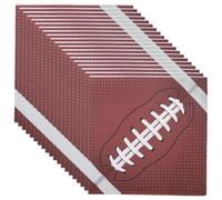 Yardwe 48 serviettes en papier à motif rugby pour fête de football - Idéales pour décorer un tailgate, un anniversaire sportif ou pour la restauration.