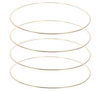 Yardwe 4pcs Anneaux de Couronne en Métal Doré 14 Pouces Base de Couronne Artisanale pour Attrape-rêves Décoration Mariage Fête Facile à Assembler