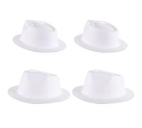 Yardwe 4pcs Chapeaux en Papier Blanc Vierges pour Graffiti Diy, Légers et Finition Soignée, Accessoires Créatifs Simples pour Peinture et Fête Dansante