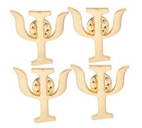 Yardwe 4pièces Broches Forme De Lettre Psychologue Lot Pour Hommes Et Femmes à Porter Sur Costumes Sacs Et Manteaux