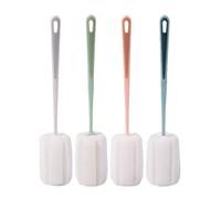 Yardwe 4pièces Brosse Éponge De Nettoyage Pour Bouteilles Verre Et Ustensiles Brosse à Récurer Manuelle Avec Poignée Outil De Nettoyage Polyvalent