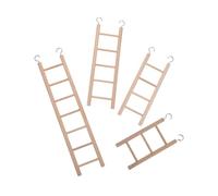 Yardwe 4pièces Échelle Bois pour Oiseaux Jouets pour Perroquets Et Petits Oiseaux Accessoires Ludiques pour Volatiles Facile à Installer Design Naturel