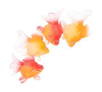 Yardwe 4pièces Figurine de Poisson Rouge Plastique Décoration Aquarium Flottante Statuette de Poissons Miniatures Jouet pour Ornements de Bureau et Intérieur