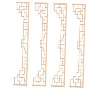 Yardwe 4pièces Mini-paravents Bois Chinois Kit De Maquettes De Cadre Architectural Miniature pour Maison De Poupée Fournitures Artisanat pour Meubles Et Décoration