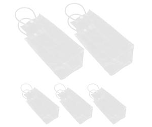 Yardwe 5 Paquet de Glace Pliables et Portables en Pvc Transparent pour Bouteilles de Vin et Vin Mousseux, pour Pique-niques et Rassemblements, Lot de 5