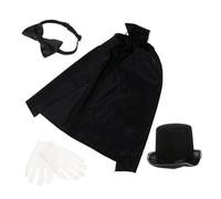 Yardwe 5 Pièces Ensemble De Manteau Kit De Performance De Fête Costume De Magicien Costume De Spectacle Pour Enfants