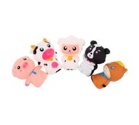 Yardwe 5 Pièces Marionnettes à Doigts Animaux Vinyle pour Garçon Fille Jouets Éducatifs Amusants pour Jeu de Rôle Histoires Pours Activités Familiales Fêtes Anniversaire