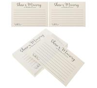 Yardwe 50 Feuilles Enveloppes Cartes Funéraires en Papier Espace pour Messages, Cartes Multi-usages pour Funérailles et Anniversaires
