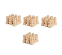 Yardwe 50 Pièces Échecs Bois Non Peintes pour Bricolage et Décoration Accessoires de Jeu Éducatif