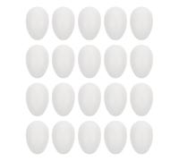 Yardwe 50 Pièces Lot de Œufs Plastique Non Peints pour Décoration de Pâques Œufs Suspendus DIY pour Bricolage et Peinture Décorations Simulées pour Fêtes