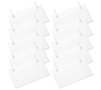 Yardwe 50 Porte-étiquettes Prix en Pvc Blanc pour Supermarchés et Magasins, Support Multiple Usage pour Étiquettes 100x40mm, Améliore L'affichage des Produits en Rayon
