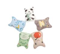 Yardwe 5pièces Coussins Animaux Peluche pour Chats De Jouets Interactifs à Mordre Mastiquer avec Herbe à Chat pour Éveiller Intérêt Et Ennui
