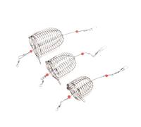 Yardwe 5pièces Lot de Cages à Appâts De Piège avec Couvercle à Ressort Panier Acier Inoxydable Support pour Mangeoire Assortie