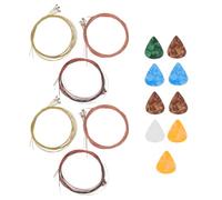 Yardwe 6 Ensembles Jeu de 6 Cordes Améliore la Durée Note pour Guitare Acoustique en Cuivre et Métal, Facile à Jouer pour Débutants pour Réunions Décontractées et Chant en Plein Air