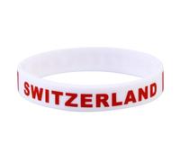 Yardwe 6 Pièces Bracelet Drapeau du Pays en Silicone | Port Confortable, Silicone Souple, Usage pour Jeux et Rencontres Sportives, Style Fan Discret