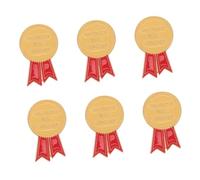 Yardwe 6 Pièces Broche en Alliage Or Élégante pour Enseignants avec Épingle Sécurisée et Distinction Visible, pour Conférences et Journée D'appréciation des Professeurs