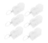 Yardwe 6 Pièces de Micro-Vibration en Peluche Pièces de Accessoire de Bricolage de Peluche de Bricolage Fourniture Plastique Blanche