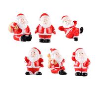 Yardwe 6 pièces Décoration de Noël Figurines Miniatures de Bonhommes de Neige Charmantes Décorations de Scène Hivernale pour Fêtes